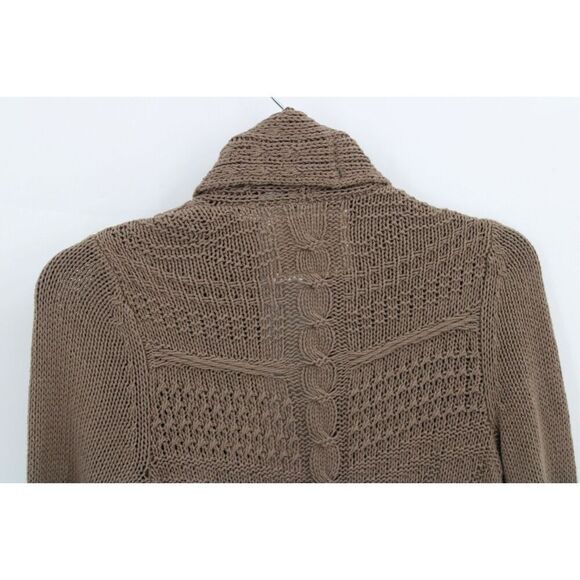 Anthropologie Angel of the North BROWN Knit Cardigan Sweater Open Front, S - Picture 5 of 10